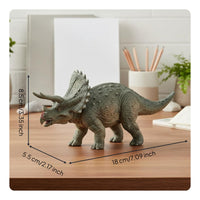 Triceratops Figure Long-Lasting Solid Dinosaur Model Educational for Boys