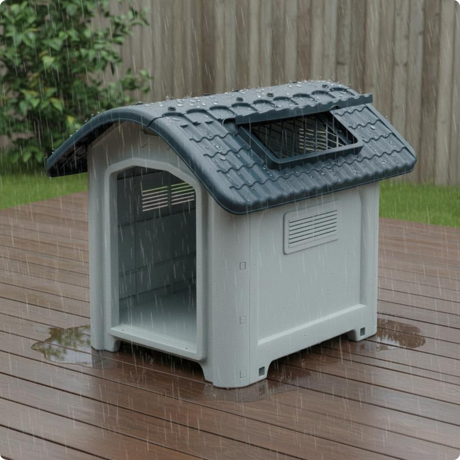 Plastic Dog House Pet Furniture Cozy for Rainy Weather