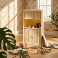 Miniature Corner Cabinet Triangular Top Corner Storage Cabinet Model Accessible