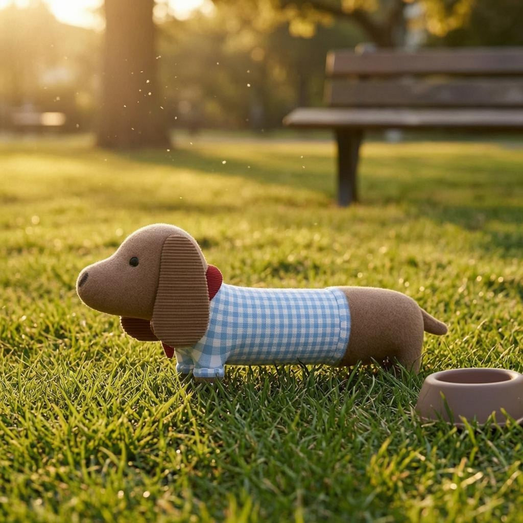 Soft Toy Dachshund Toy Soft Textile Sound-Producing Dog Toy Compact Size