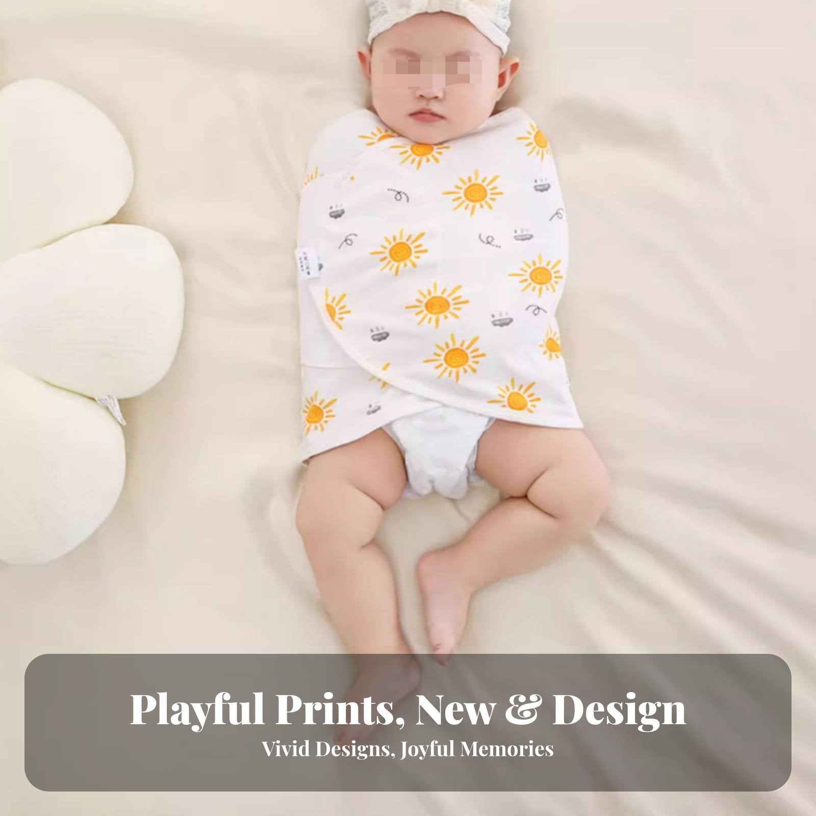 Adjustable Swaddle Wrap Soft & Breathable sleep bag Easy to Use for Newborns