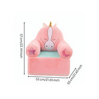 Plush-Like Kids Sofa Removable Washable Cover Cartoon Creature Sofa Armrest