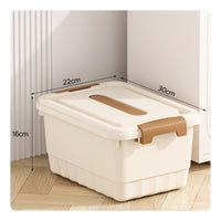 Plastic Storage Bin with Lid Multipurpose Stackable Storage Box for Closet, Kids
