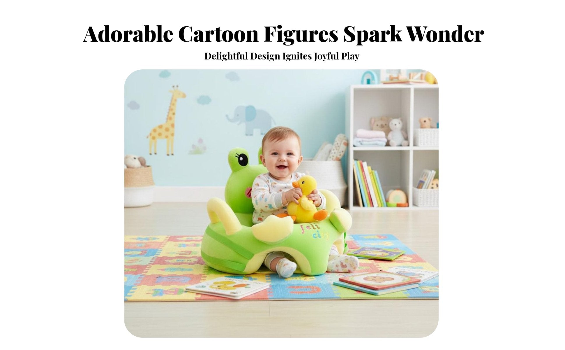 CreatureShaped Sitting Learning Aid Skin-Friendly Baby Floor Seat Non-Slip