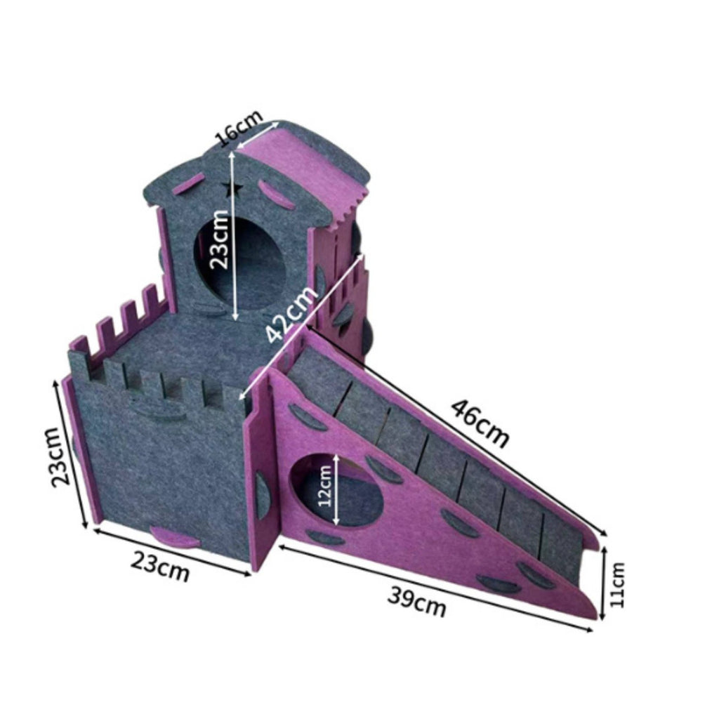 Hamster House Washable Textile Pet House Every-Season Use Snug Hideaway Cave for Hamsters, Bunnies, Playpen, Cage