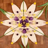Petals Block Set Low Structure Wooden Petals Blocks Opening Ended Play Stacking Flower Pieces for Kindergarten Children, Preschoolers, Home, Classroom