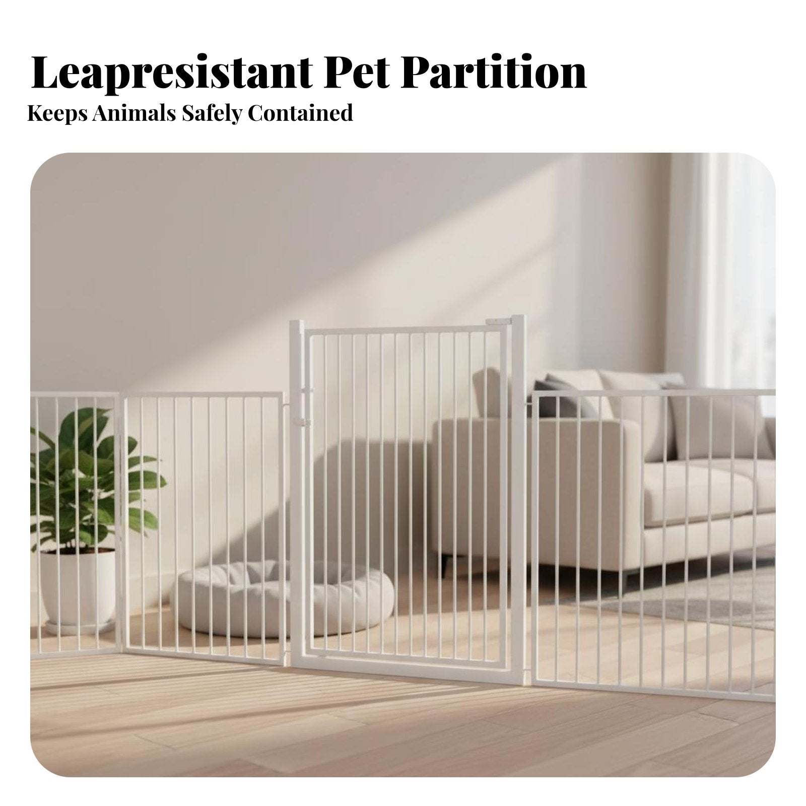 Adjustable Width Pressure-Mounted Pet Gate Drill-without Drilling Installation Pressure-Mounted Swing Gate Narrow Bar Spacing Indoor Fence Extendable Height for Cat Owners, Families, Renters, Indoors, Doorways, Hallways, Stairways