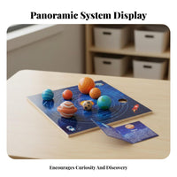Solar System Educational Board Educational Eight Planets Learning Toy Interactive Space Exploration Board for Children, Young Children, Kindergarten