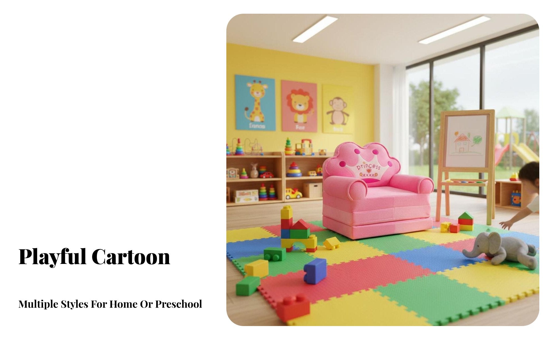 Creature Flip-Open Sofa Comfortable Foam transformable Flip-Open Lounger Lightweight