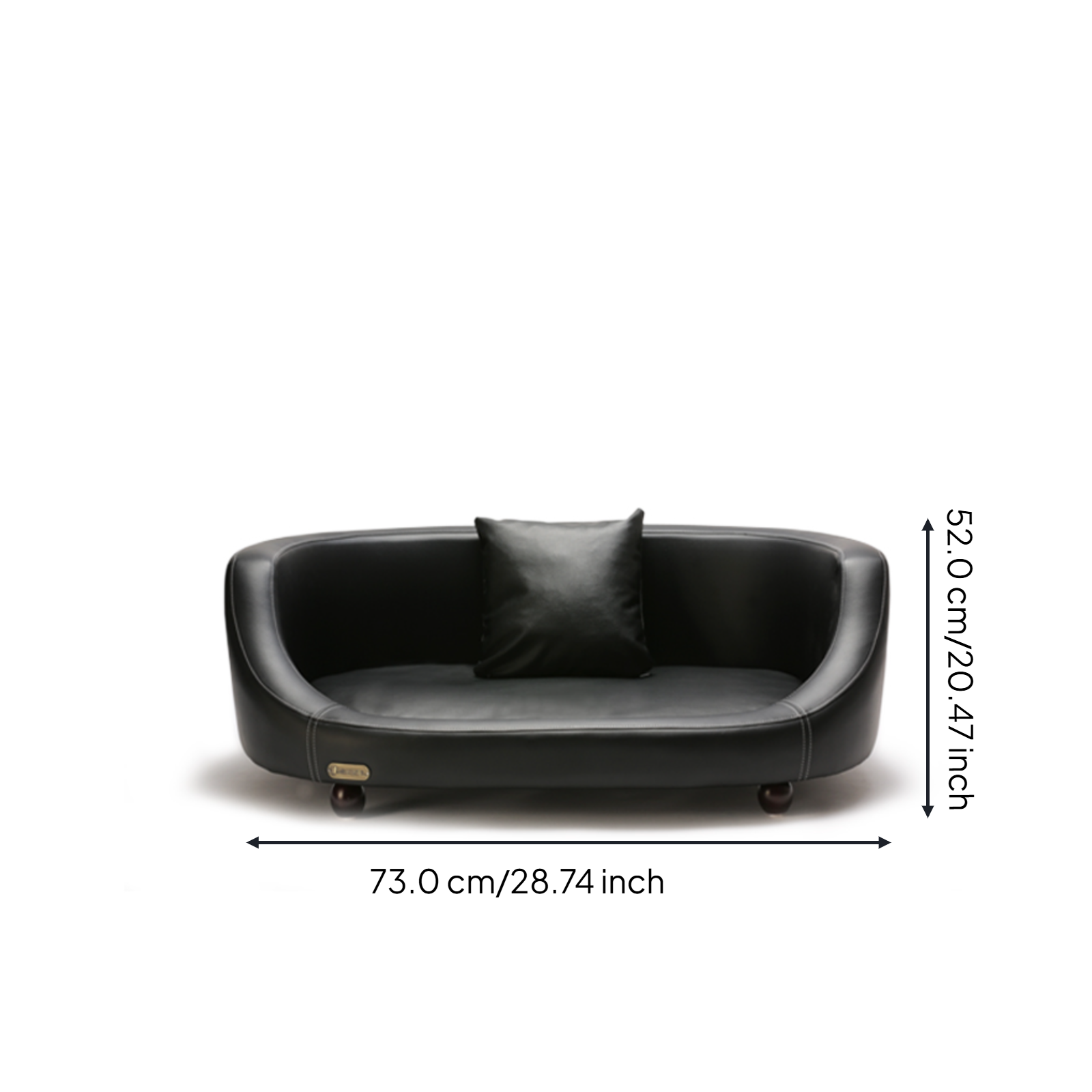 Plush pet sofa bed with removable cover