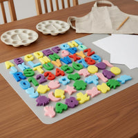 62 Pieces Alphabet Number Sponge Stamps Reusable Foam Painting Stampers Colorful
