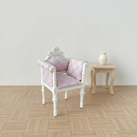 Dollhouse Living Room Chair Handmade Miniature Classic Loveseat Carved Details