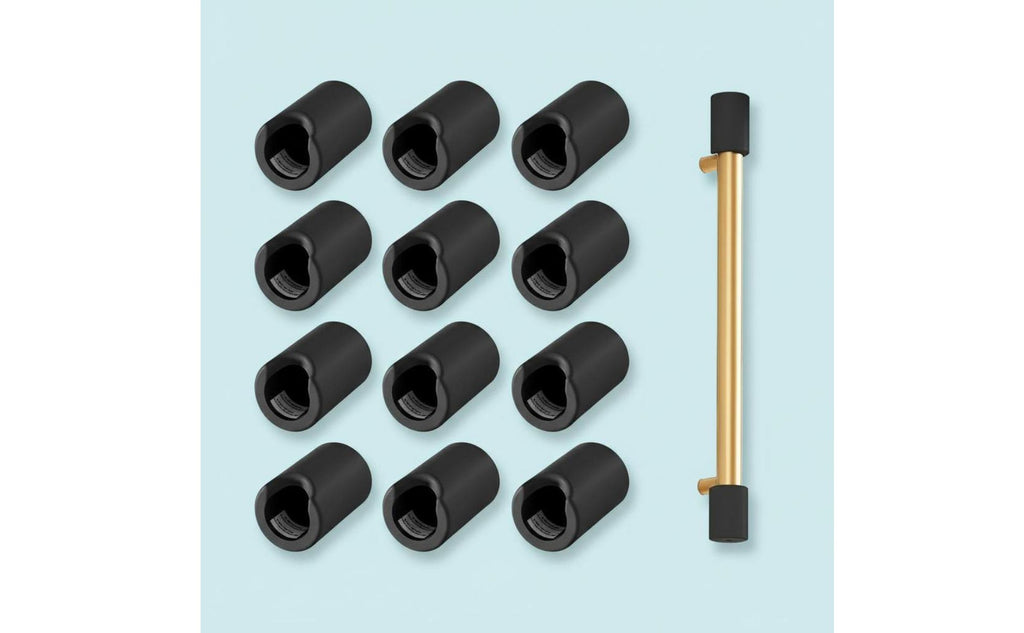 12 Pieces Cabinet Handle Guard Flexible Silicone Corner Protector Easy Installation Drawer Pull End Cap for Young Children, Parents