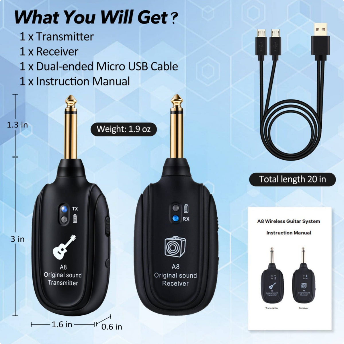 Guitar Wireless System Multi-Channel Support Wireless Guitar System
