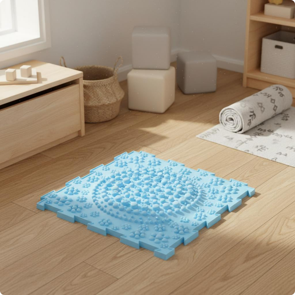 Textured Sensory Mat Long-Lasting Foot Massage Tile Bright Colors