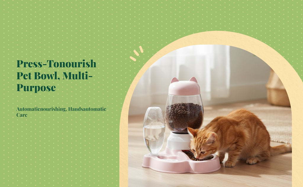 Dual-bowl automatic cat feeder, leakproof.