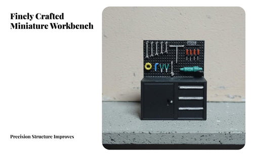 1/64 Scale Tool Cabinet Realistic Detail Model Repair Shop Tool Rack Improves Displays 1:64 Garage Accessories Set for Hobbyists