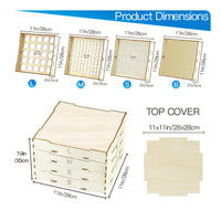 Toy Storage Box Interlocking Panels Wooden Toy Box Natural Wood Finish