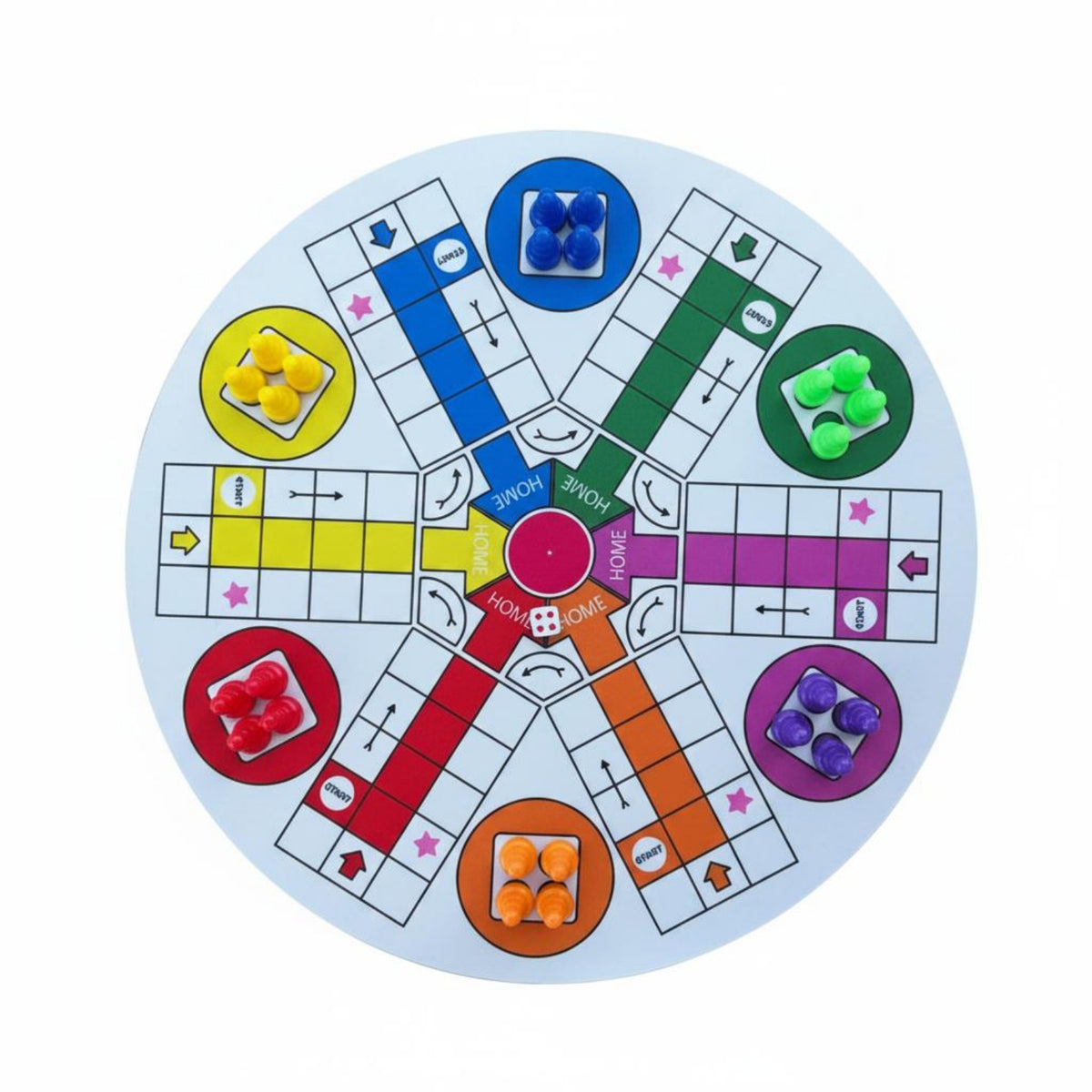 6 Player Ludo Board Simple Rules Flying Chess Game Board for Gatherings