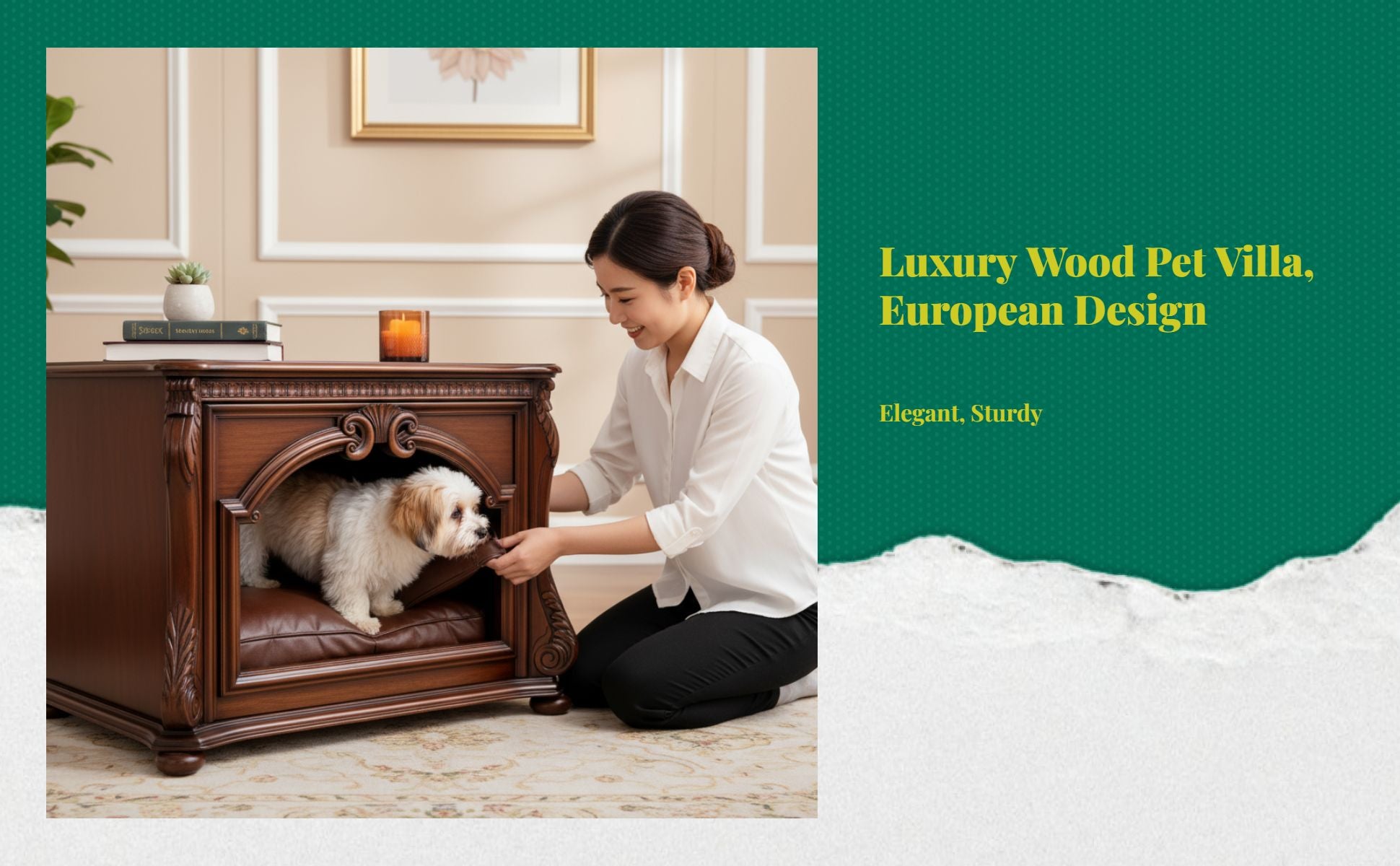 Sturdy wood indoor cat house