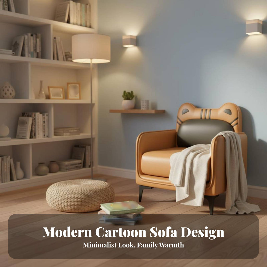 cumulusShaped Mini Sofa Kid-Sized children's Furniture Soft and Comfy Easy to Clean for Bedroom, Living Room
