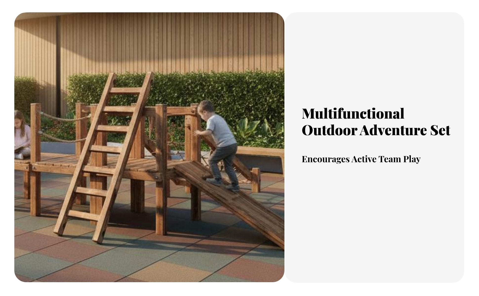 16 Pieces Carbonized Wood Kindergarten Physical Training Set Encourages Active Play Kids Balance Beam Course Builds Strength Wooden Climbing Frame Set Long-Lasting Construction for Toddlers, Teachers, Parents, Daycare Center, Outdoor, Playground