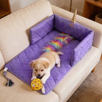 Bolstered Pet Mat with Toys Chew-Resistant Rope Dog and Cat Activity Bed