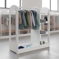 Kids Dress up Center with Mirror Fosters Imagination Kids Armoire with Shelves Develops Tidying Routines Young Child Dress up Wardrobe
