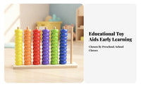 Rainbow Bead Abacus Wooden Counting Beads Color Recognition Hand-Eye Coordination