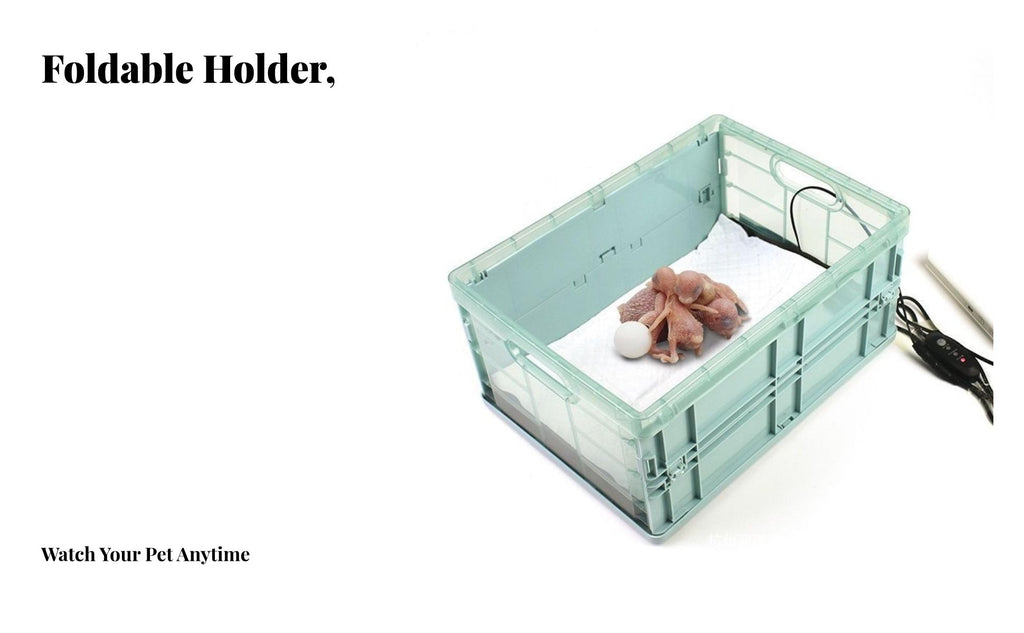 Heated Pet Brooder Constant Temperature Avian Brooder Box Pet Heating Box Space Saving Portable Creature Brooder for Home, Farm