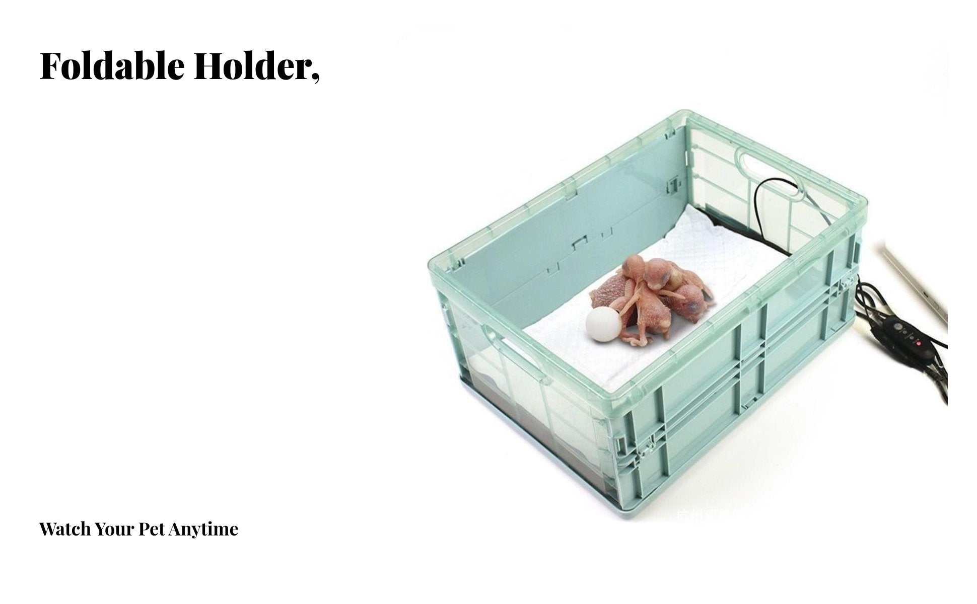 Heated Pet Brooder Constant Temperature Avian Brooder Box Pet Heating Box Space Saving Portable Creature Brooder for Home, Farm