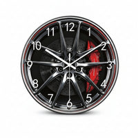 Precision Quartz Movement Wheel Hub Clock Black Dial Car Wheel Hub Clock