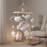Textile Swan Mobile Nursery Decor Hanging Ornament Easy to Install for Infants