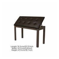 Piano Bench Upholstered Storage Piano Bench Padded Cushion