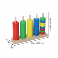 Color Sorting Bead Board Hand-Eye Coordination Preschool Counting Board