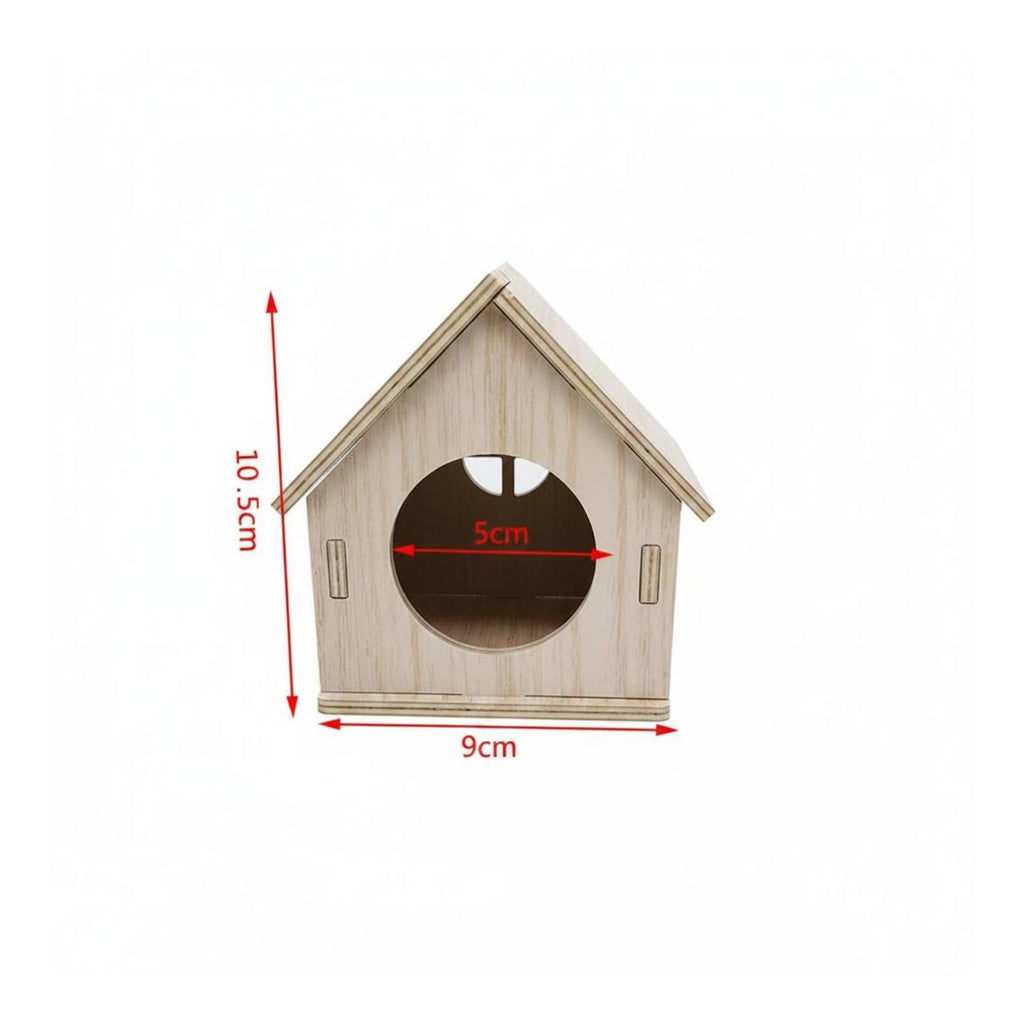 Wooden Hamster Hideout Solid Wood Small Creature Shelter Nail-Unrestricted
