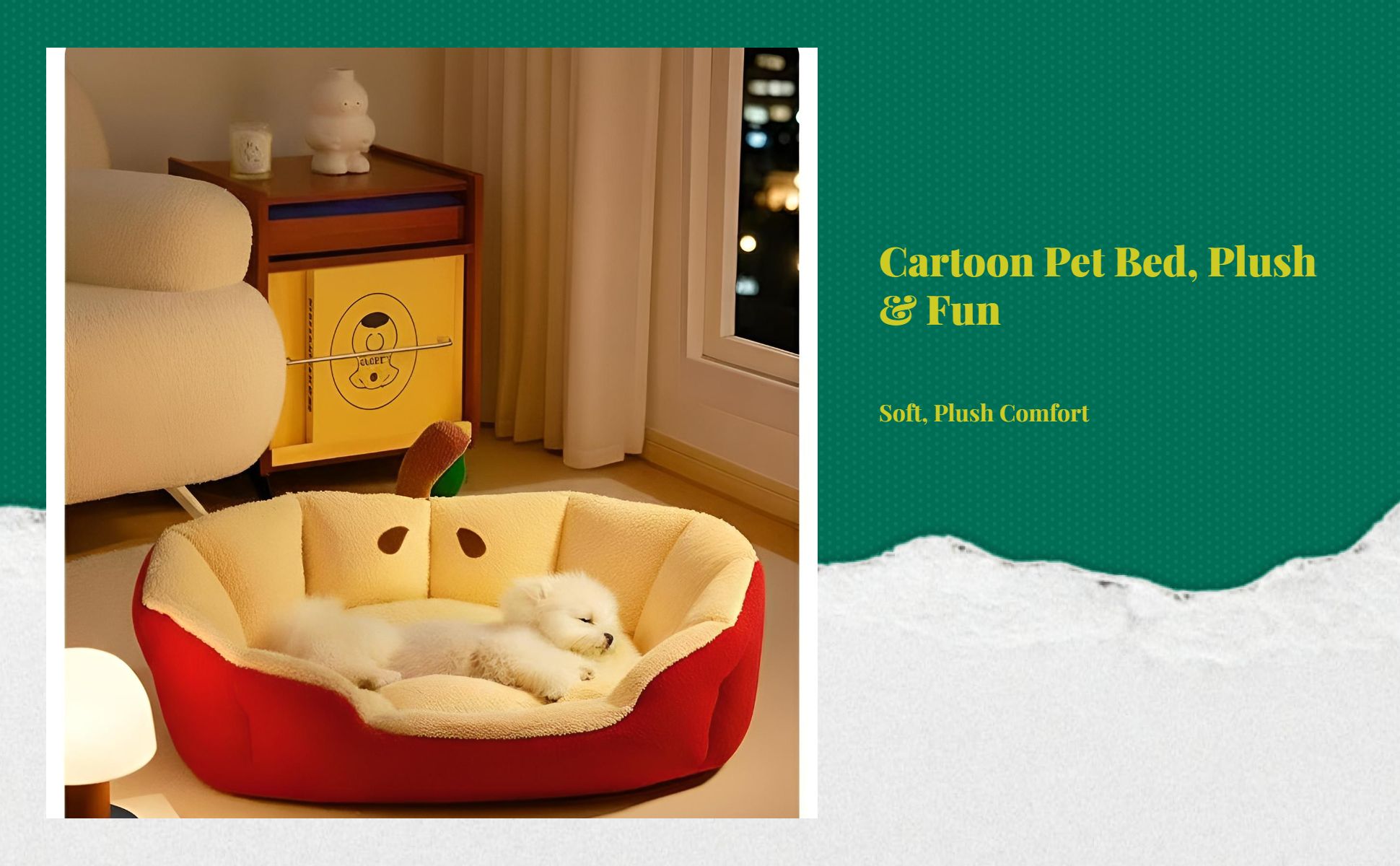 Calming pet bed, warming sofa for small dogs and cats