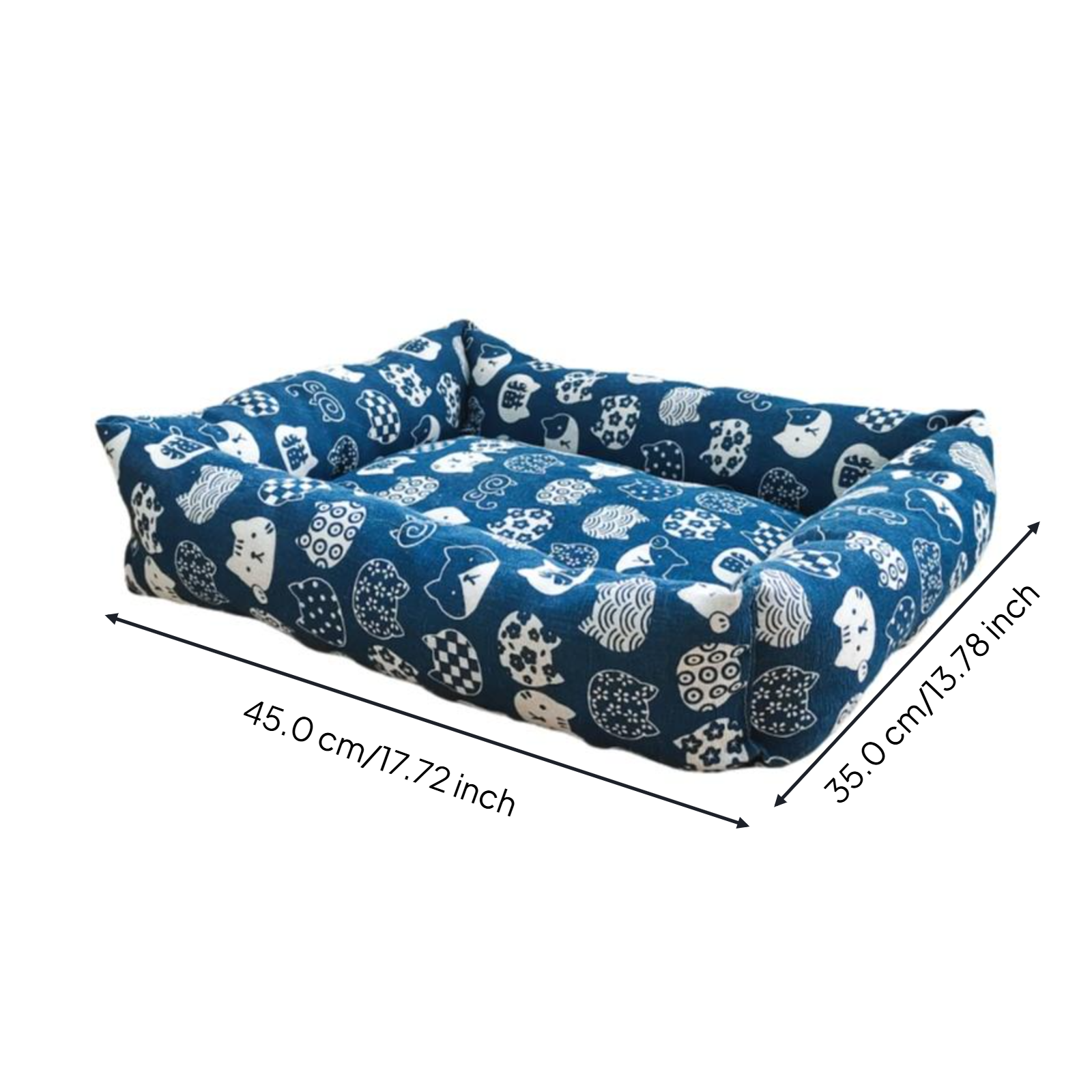 Dog Bed, Cat Bed, All-Season Pet Bed, machine cleanable, soothing, calming, soft padding for small, average, and large dogs and felines