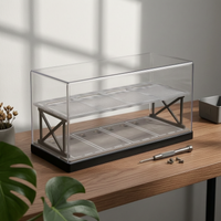 Two-Tier Parking Garage Acrylic Dust Cover Scale Parking Garage Model Clear Panel