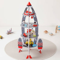 Space Spacecraft Building Set Easy to Assemble Wooden Spacecraft Playset Safe