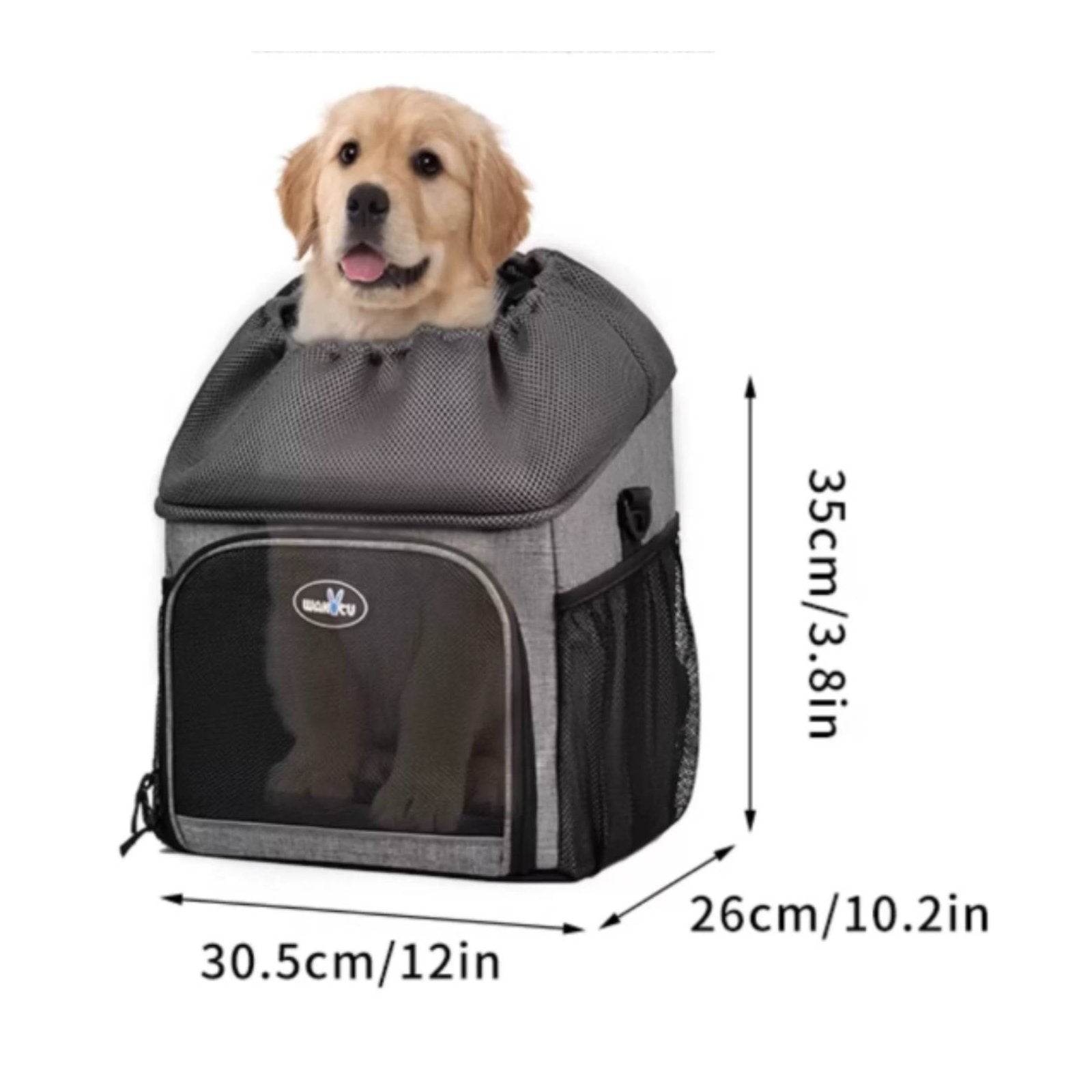 Feline Dog Bike Carrier Breathable Mesh Cycle Pet Bag Foldable Design