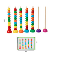 Counting Peg Board Toy Wood Child-Led Counting Board Screenunrestricted Play