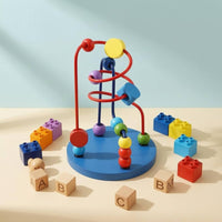 Wooden Bead Maze Educational Early Learning Plaything Screenscreen-Independent
