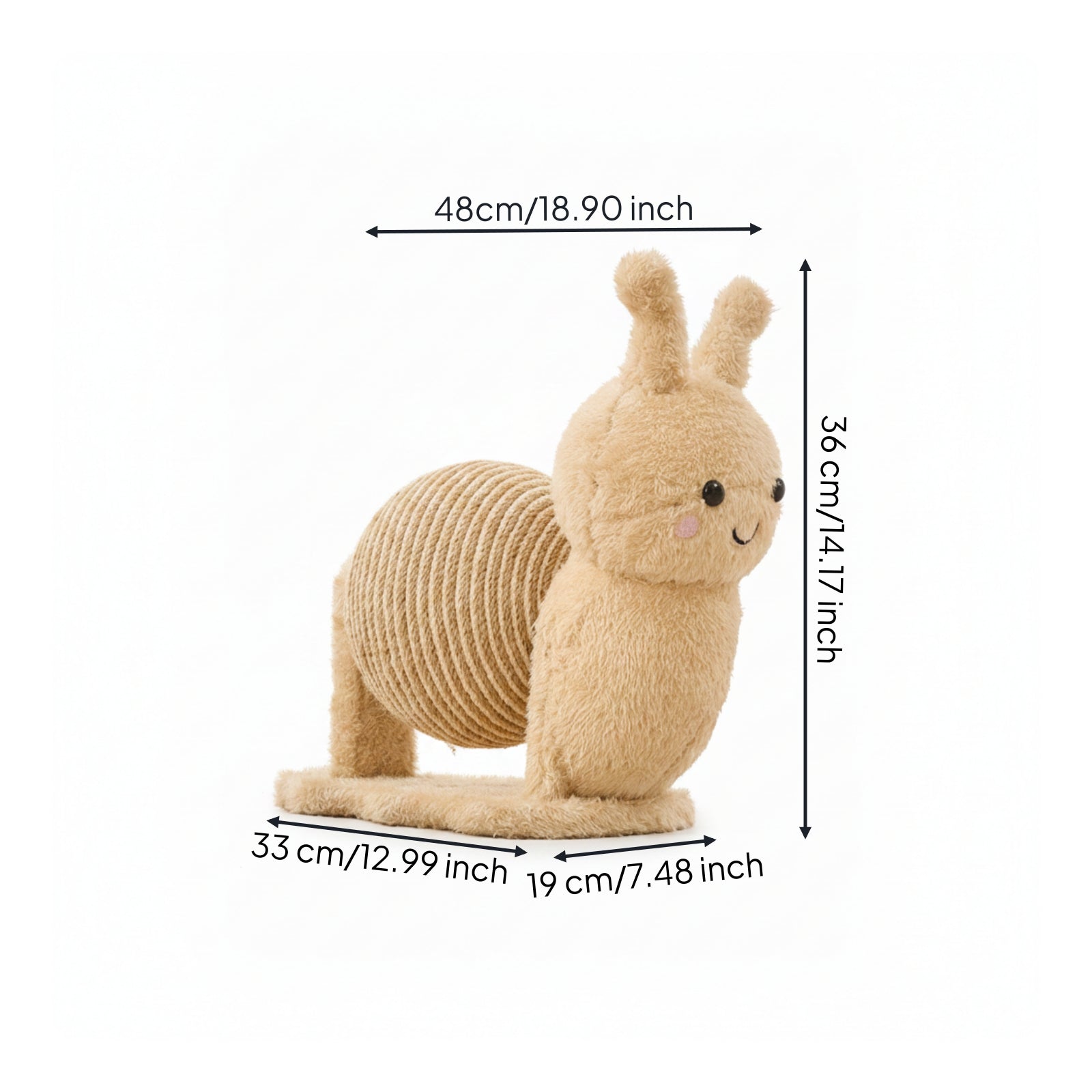 Soft-Fabric Cat Scratcher Scratch and Play Sisal Scratching Post