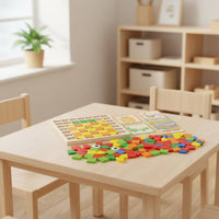 Wooden Mosaic Game Picture Cards Mosaic Tile Matching Game Fine Movement Skills
