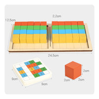 Spatial Challenge Blocks Educational Method Stacking Cube Game Polished Edges
