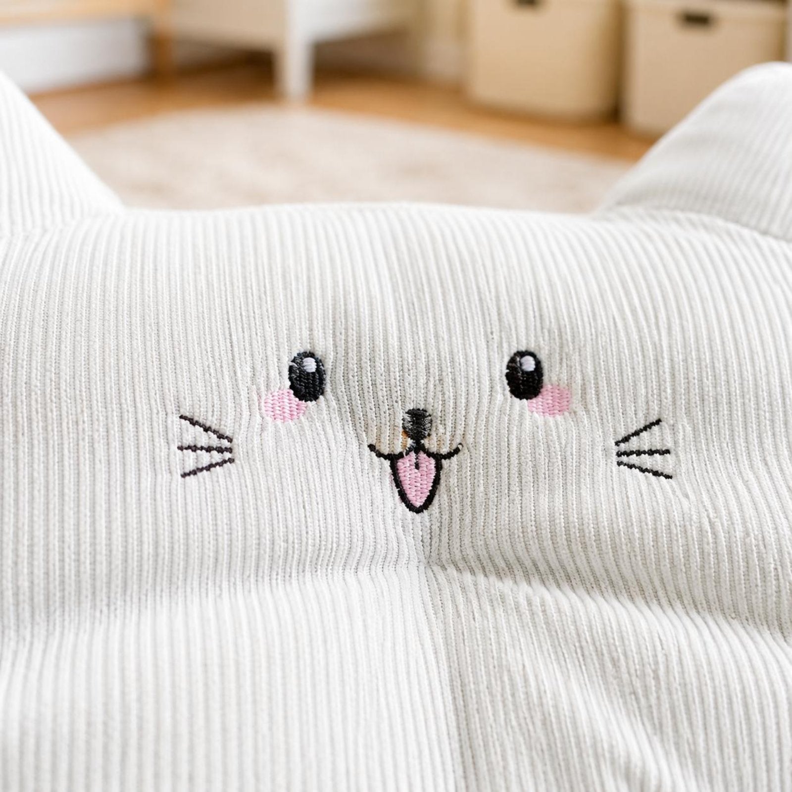 Kitten-Shaped Kids Sofa Lightweight Soft Toddler Sofa Portable for Playroom