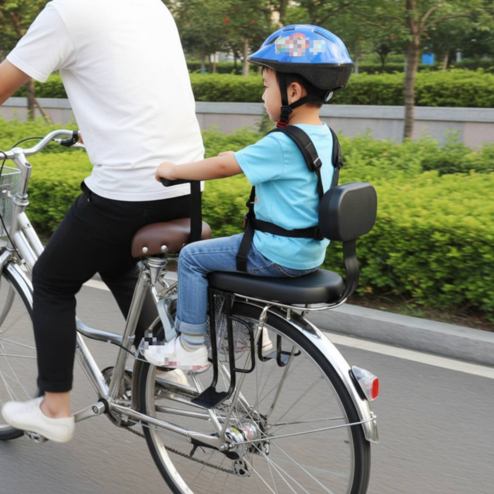 Rear Child Bike Seat Footrest Rear Mounted Child Seat Water Resistant for Kids