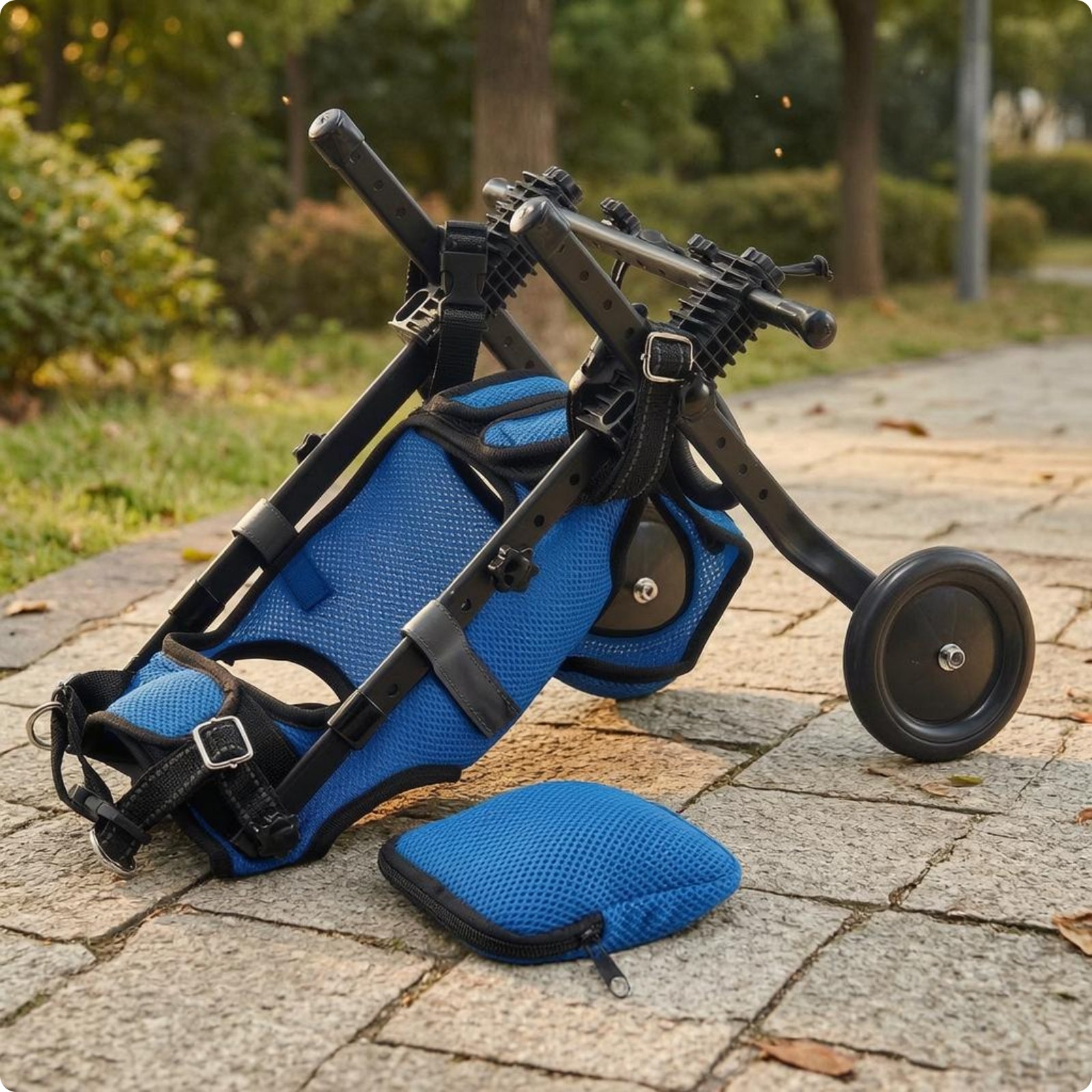 Rear Leg Dog Wheelchair Padded Cushion Hind Leg Support Wheeled Device