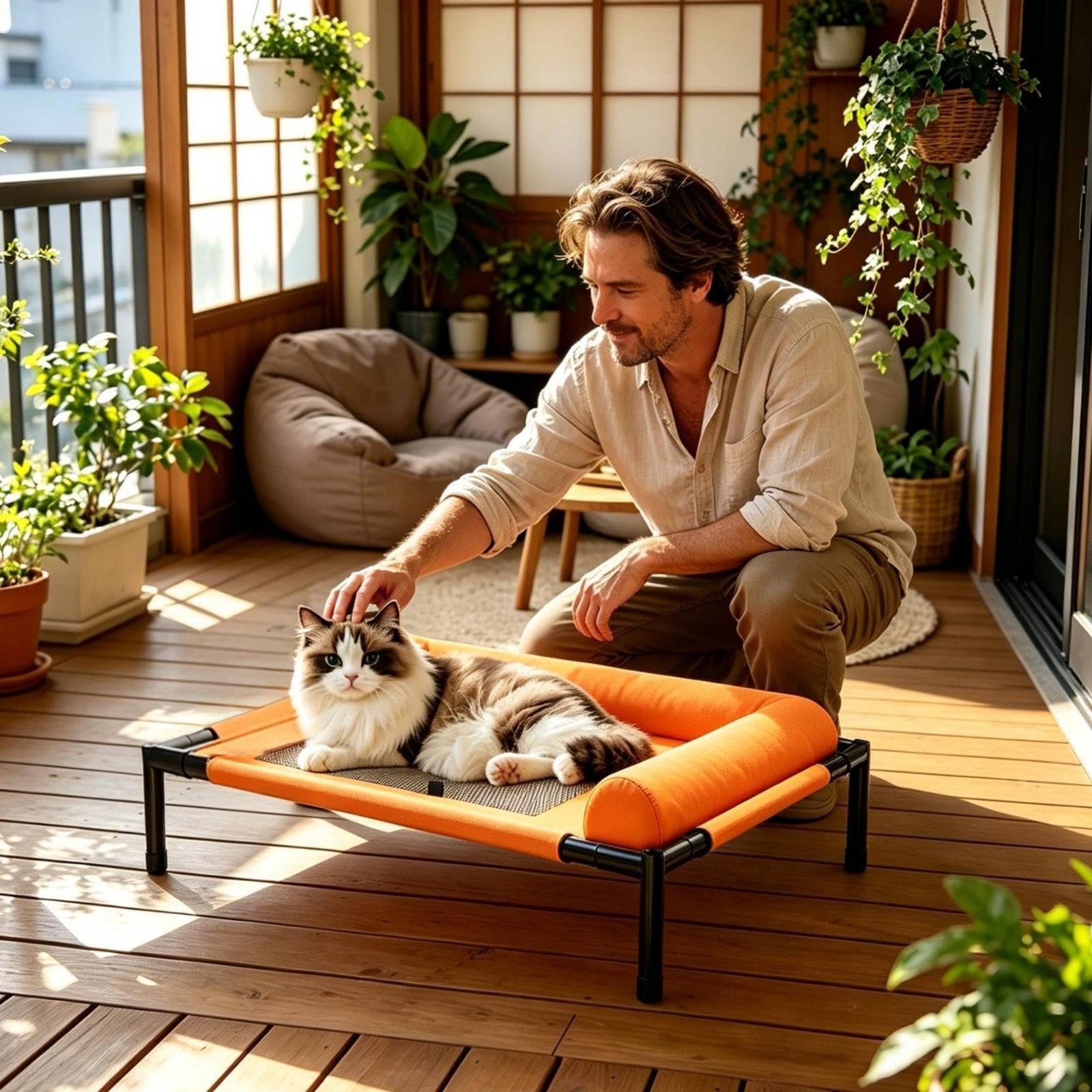 Year-Round Raised Dog Bed Washable Elevated Dog Cot Moisture-Proof Raised Pet Bed Easy to Clean for Small Dogs